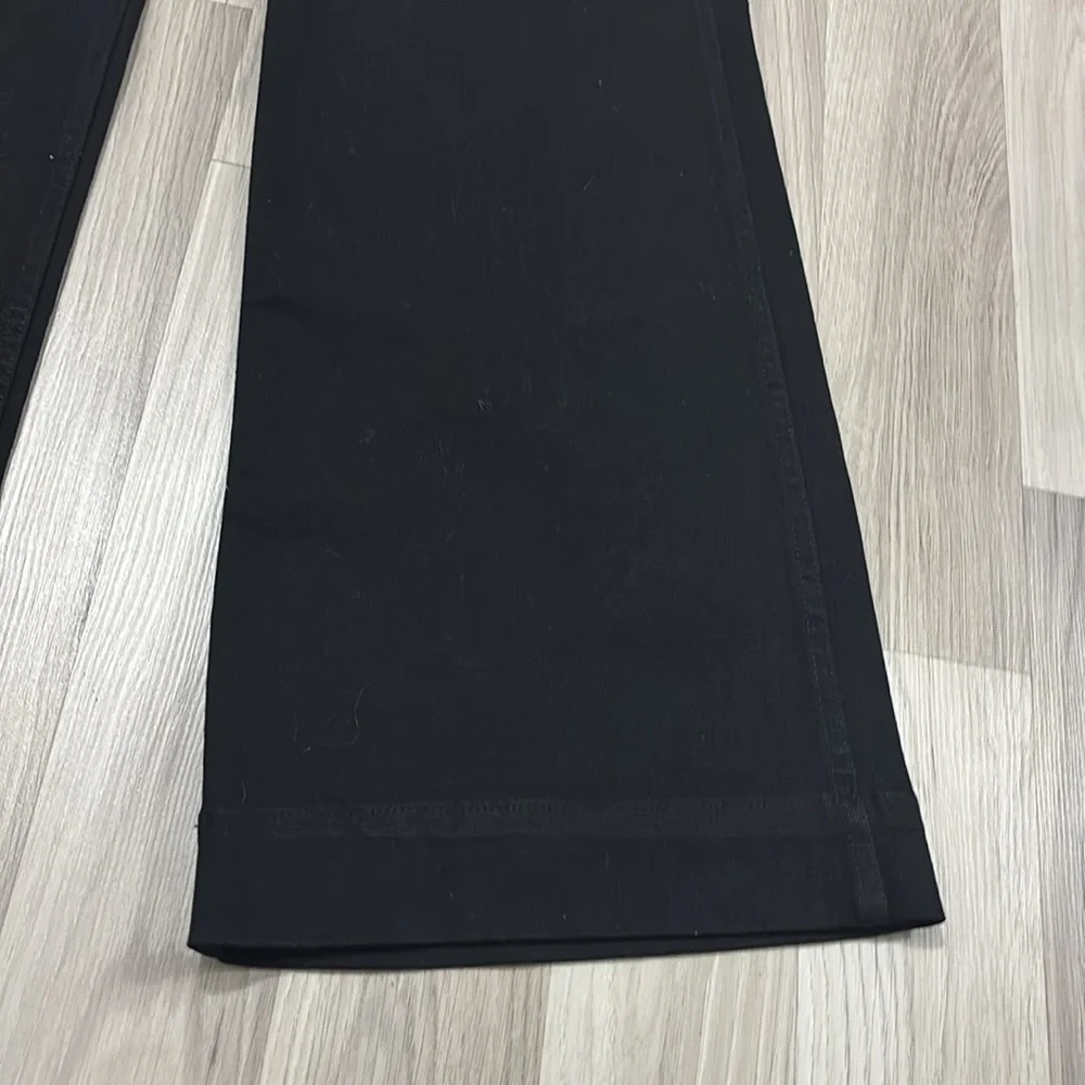 J. Crew Wide-Leg‎ High Waist Denim Black Jeana All Day Stretch Size 31 NWT